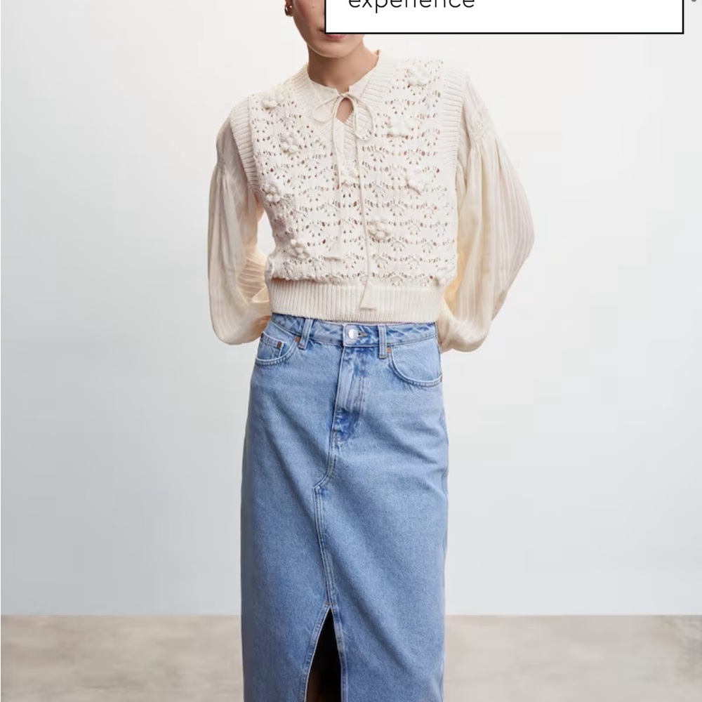 fringed vest mango